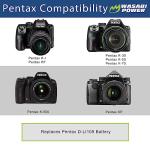 Wasabi Power Battery (2-Pack) and Charger for Pentax D-LI109 and Pentax K-r, K-30, K-50, K-500