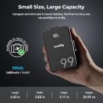 SMALLRIG V Mount Battery VB99 SE, 99Wh / 6800mAh V Mount Battery with 65W Output, 2.5H Full Charge, with USB-C, D-TAP, USB-A, Dual DC Ports, OLED Screen, for Camera, Camcorder, Monitor, Video Light