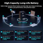 SMALLRIG V Mount Battery VB99 SE, 99Wh / 6800mAh V Mount Battery with 65W Output, 2.5H Full Charge, with USB-C, D-TAP, USB-A, Dual DC Ports, OLED Screen, for Camera, Camcorder, Monitor, Video Light