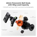 K&F CONCEPT 63" Aluminum Travel Tripod for Camera w Phone Holder, Non-Reversible Lightweight Compact Tripod Weighs 2.6lb, Max Load 22lb for Camera DSLR Mirrorless Spotting Scope Camcorders Phone