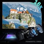 True 5K Digital Cameras for Photography 64MP - 16X Zoom, WiFi, with 64GB TF Card, Wide-Angle & Macro Lens, Autofocus & Anti-Shake, Vlogging Camera for YouTube Travel (Black)