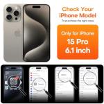 CellEver Strong Magnetic Case for iPhone 15 Pro [for MagSafe Charging] [Camera Protection] Heavy-Duty Protection, Soft Grip Silicone Cover with Kickstand, Chalk Pink