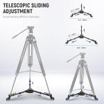 NEEWER Photography Tripod Dolly, Heavy Duty 33lbs Capacity Tripod Wheels with 2 inch Rubber Wheels, Adjustable Leg Mount and Carry Bag for Canon Nikon Sony DSLR Cameras Camcorder Photo Video Lighting