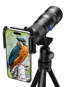 20-60X Zoom Telephoto Lens, Evil Eye High Power HD Telephoto Phone Lens with Tripod and Universal Phone Clip for iPhone 16/15/14/13 Series, Samsung, Android Phone and Most Smartphone