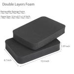 Hard Case with DIY Customizable Foam Inserts, EVA Shock Resistant Outdoor Hard Case for Small Drones, Storage and Transporting SLR Cameras, Digital Video Cameras, Pistols, Portable Speaker And More