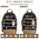 TAAOKA Camera Sling Bag, DSLR/SLR/Mirrorless Camera Backpack Case Shockproof Photography Backpack with Tripod Holder & Removable Modular Inserts Compatible with Canon/Nikon/Sony/Fuji