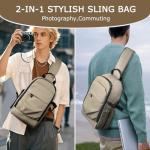 TAAOKA Camera Sling Bag, DSLR/SLR/Mirrorless Camera Backpack Case Shockproof Photography Backpack with Tripod Holder & Removable Modular Inserts Compatible with Canon/Nikon/Sony/Fuji