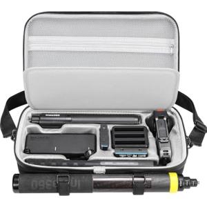 AMAZEAR Carrying Case for Insta360 X5 X4 Air Accessories, Portable Insta 360 X5 Action Camera Waterproof Travel Bag with Shoulder Strap, Compatible with Insta360 X4 Air, 3M 9.8ft Selfie Stick, Black