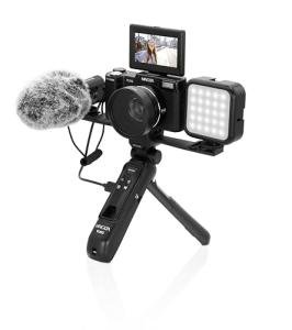 Minolta 64MP 4K60FPS VLOG Camera Kit – Digital Autofocus Camcorder with Tripod, Remote, Mic, LED Light, 3-inch LCD Screen, Time-Lapse, Slow Motion, Wide Angle Lens, 32GB Card, USB