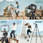 Victiv 68" Camera Tripod, Phone Tripod for Tablet with Remote and Holder, Lightweight and Compact Travel Tripod for Canon Sony Camera, Compatible with DSLR, iPhone, iPad, Max Load 7.8 lbs