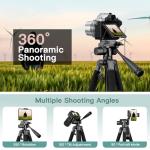 Victiv 68" Camera Tripod, Phone Tripod for Tablet with Remote and Holder, Lightweight and Compact Travel Tripod for Canon Sony Camera, Compatible with DSLR, iPhone, iPad, Max Load 7.8 lbs