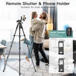 Victiv 68" Camera Tripod, Phone Tripod for Tablet with Remote and Holder, Lightweight and Compact Travel Tripod for Canon Sony Camera, Compatible with DSLR, iPhone, iPad, Max Load 7.8 lbs