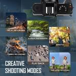 TURE 4K Digital Cameras for Photography, 48MP Vlogging Camera for YouTube with Microphone, WiFi and Tripod Grip, Video Camera with Wide-Angle&Macro Lens, Content Creator Kit & Travel Camera