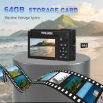 HD Digital Camera with Macro & Wide-Angle Lenses,Retro Autofocus Vlogging Camera with 3" 180° Flip Screen,App Control, WiFi,Includes 64GB SD Card,1500mAh Battery –Travel Kit for Beginners & Creators