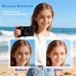 HD Digital Camera with Macro & Wide-Angle Lenses,Retro Autofocus Vlogging Camera with 3" 180° Flip Screen,App Control, WiFi,Includes 64GB SD Card,1500mAh Battery –Travel Kit for Beginners & Creators