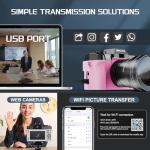 5K Digital Compact Camera for Photography and Video,48MP Vlogging Camera for YouTube with 180° Flip Screen,16X Digital Zoom,52mm Wide Angle & Macro Lens, 2 Batteries, 32GB TF Card