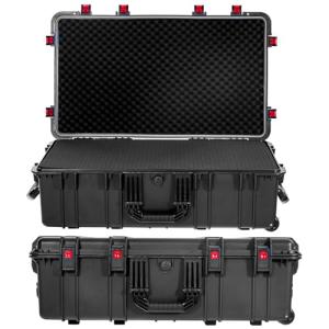 Regetek Waterproof Rolling Hard Case with Wheels, Customizable Foam 35"x 20"x 12", Equipment Transport Case for Camera, Drone,tool, IP67 Waterproof & Crushproof, Lockable, Inner 31.5" x 17.7" x 7.8"