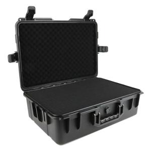 Liyirui Carrying Hard Case with Pre Grid line Cube Sheet Foam for Drone,Camera Accessories, Electronics, and Gear,Shockproof,Waterproof,Black,Large,18.4x 12.6 x 6.3 inch