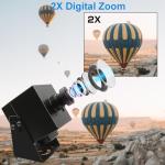 MMlove 4K HDMI Camera High Speed 30FPS USB Camera 8MP Streaming Webcam with 170° Wide Angle Fisheye Lens H.265 2X Digital Zoom Simultaneous Output Close up Lightburn Camera for PC Laptop