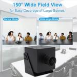 MMlove 4K HDMI Camera High Speed 30FPS USB Camera 8MP Streaming Webcam with 170° Wide Angle Fisheye Lens H.265 2X Digital Zoom Simultaneous Output Close up Lightburn Camera for PC Laptop