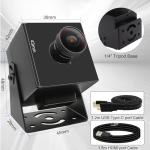 MMlove 4K HDMI Camera High Speed 30FPS USB Camera 8MP Streaming Webcam with 170° Wide Angle Fisheye Lens H.265 2X Digital Zoom Simultaneous Output Close up Lightburn Camera for PC Laptop