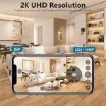 VSTARCAM 3MP Security Camera, Built-in Battery, Low-Light Full-Color Night Vision, Motion Detection, Siren, 2-Way Audio, Remote Viewing, Cloud & SD Card Storage (up to 256GB)