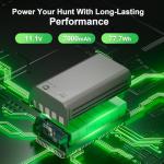 2 Pack Rechargeable Lithium Battery Pack Compatible with Stealth Cam Trail Camera Flashback, Deceptor MAX, Fusion MAX, and Connect MAX