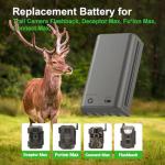 2 Pack Rechargeable Lithium Battery Pack Compatible with Stealth Cam Trail Camera Flashback, Deceptor MAX, Fusion MAX, and Connect MAX
