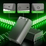 2 Pack Rechargeable Lithium Battery Pack Compatible with Stealth Cam Trail Camera Flashback, Deceptor MAX, Fusion MAX, and Connect MAX