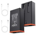 Lesaps 2-Pack 5000mAh Moultrie Power Mag Replacement Battery - Compatible with Moultrie Cellular Trail Cameras Edge, Edge Pro, Edge 2, Edge 2 Pro, USB-C & Solar Panels Charging