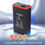 Lesaps 2-Pack 5000mAh Moultrie Power Mag Replacement Battery - Compatible with Moultrie Cellular Trail Cameras Edge, Edge Pro, Edge 2, Edge 2 Pro, USB-C & Solar Panels Charging