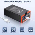 Lesaps 2-Pack 5000mAh Moultrie Power Mag Replacement Battery - Compatible with Moultrie Cellular Trail Cameras Edge, Edge Pro, Edge 2, Edge 2 Pro, USB-C & Solar Panels Charging