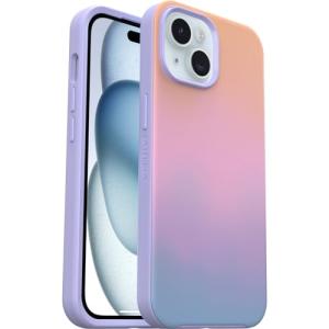 OtterBox iPhone 16e, 15, 14, & 13 Symmetry Series Case - Soft Sunset (Purple), Snaps to MagSafe, Ultra-Sleek, Raised Edges Protect Camera & Screen