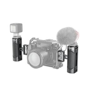 SmallRig Mini Side Handle Handgrip with Dual 1/4"-20 Screw Mount for Mirrorless Digital Camera DSLR Camera Small Camera Cage Built-in Wrench, Up and Down Adjustable, Pack of 2-4957