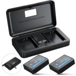 LP-E10 Battery 2-Pack 1600mAh and Digital Display Dual USB Charger for Canon LP E10,EOS Rebel T7 T6 T5 T3 T100,Kiss X50 X70 X80 X90,EOS 1100D 1200D 1300D 1500D 2000D 3000D 4000D Digital Cameras