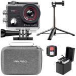 AKASO EK7000 Pro 4K30fps 20MP Action Camera EIS Ultra HD 131FT Waterproof Underwater Camera with Mini Selfie Stick Tripod and Carrying Case Helmet Accessories Kit Bundle