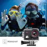 AKASO EK7000 Pro 4K30fps 20MP Action Camera EIS Ultra HD 131FT Waterproof Underwater Camera with Mini Selfie Stick Tripod and Carrying Case Helmet Accessories Kit Bundle