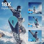 4K Digital Camera for Photography with External Adjustable Microphone, 56MP Vlogging Camera for YouTube and Video, 52mm Wide Angle & Macro Lens, with 180° Flip Screen,18X Digital Zoom, 32GB TF Card