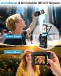 4K Digital Camera for Photography- 50MP Autofocus Vlogging Camera with 2.8" 180° Flip Screen, 16X Digital Zoom- Compact Point and Shoot Camera with 64GB SD for YouTube, Travel, Beginners