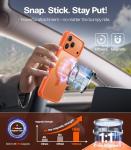 TORRAS for iPhone 17 Pro Case with Stand, Fit for MagSafe, 4X Military Drop Protection, Camera Control Button, Slim Soft Edge Phone Case for iPhone 17 Pro, Translucent Matte Cover 6.3", Bright Orange
