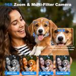 ZOOTEALY 4K Digital Camera for Photography: 64MP Vlogging Camera for YouTube with 2.8" 180° Flip Screen -Autofocus- Anti-Shake - 32G SD Card - 16X Zoom Compact Point and Shoot Camera for Beginners