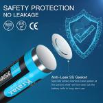 Kratax Rechargeable Lithium AA Batteries 8 Pack 1.5v 3500mWh li-ion Rechargeable Batteries with 2h Battery Charger, 1600 Cycles Long-Lasting, Constant Voltage Output for Game Controller, Electric Toy