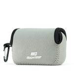 MegaGear Canon Powershot Sx730 Hs, Sx720 Hs, Sx710 Hs, G16, G15 Ultra Light Neoprene Camera Case, With Carabiner - Gray - MG1246, PU Leather