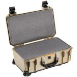 Pelican Vault - v525 Hard Case with Foam for Camera, Drone, Equipment, Electronics, Gear, and More (Tan)