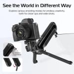 ULANZI Tabletop Tripod for Camera Mini Vlogging Tripod TT38, Uka F38 ClickOpen Flexible Travel Tripods for Sony/Canon/Nikon/Fujifilm DSLR DJI Osmo Nano Pocket Shooting Selfie Video Vlog