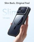 ESR for iPhone 17 Pro Case with Stash Stand, Camera Control Cover Compatible with MagSafe, Military-Grade Drop Protection Magnetic Phone Case, Scratch-Resistant Back Cover, Clear Black