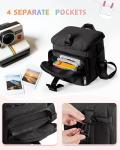 Prokva Instant Camera Case Compatible with Polaroid Now 3rd and Go Gen2 Series, Protective Camera Sling Bag with Adjustable Strap and Pockets, Black