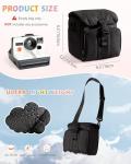 Prokva Instant Camera Case Compatible with Polaroid Now 3rd and Go Gen2 Series, Protective Camera Sling Bag with Adjustable Strap and Pockets, Black