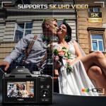 NBD 5K&64MP Digital Cameras for Photography,16X Optical Zoom Camera with 64GB Card, Vlogging Camera for YouTube with 180°Flipable Screen, WiFi & App Control,AutoFocus,2 Batteries (Black)