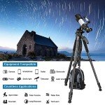 Tripod for Camera, 72" Tall Camera Tripod Monopod with Remote, Professional Heavy Duty Compact Camera Stand for Phone,DSLR, Spotting Scope, Telescope, Binocular
